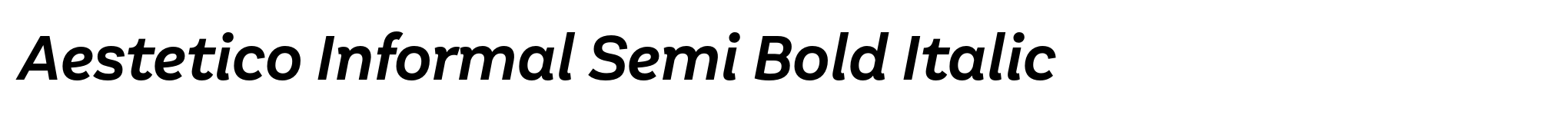 Aestetico Informal Semi Bold Italic image